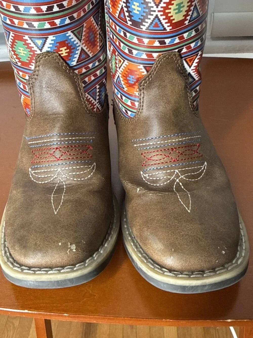 Twister Western Boots Little Girl 9 Daniella Southwest Print Brown Cowgirl